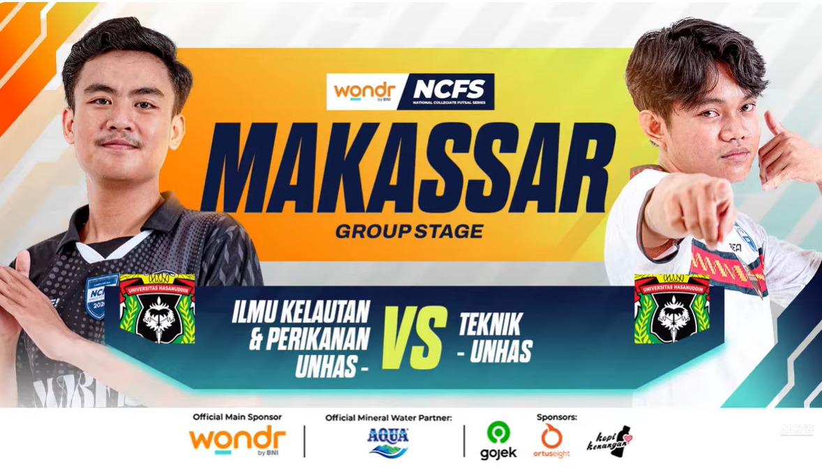 NCFS 2026 | Tim FIKP Unhas Tekuk Tim Teknik 2-0 di National Collegiate Futsal Series 2026